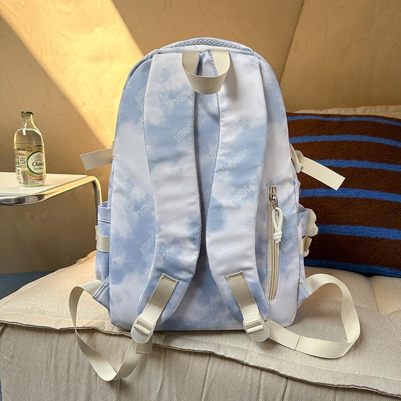 New National Style Versatile Tie-dye Backpack Student Large-capacity Simple Schoolbag Korean Version Niche Personalized Casual Backpack