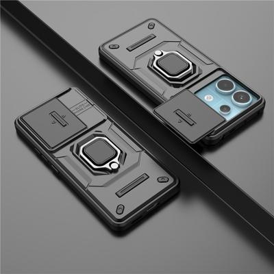 For Redmi Note 13 Pro Cover For Redmi Note 13 Pro 5G Case Lens Sliding Window Protector Armor Shockproof Holder Magnetic Bumper