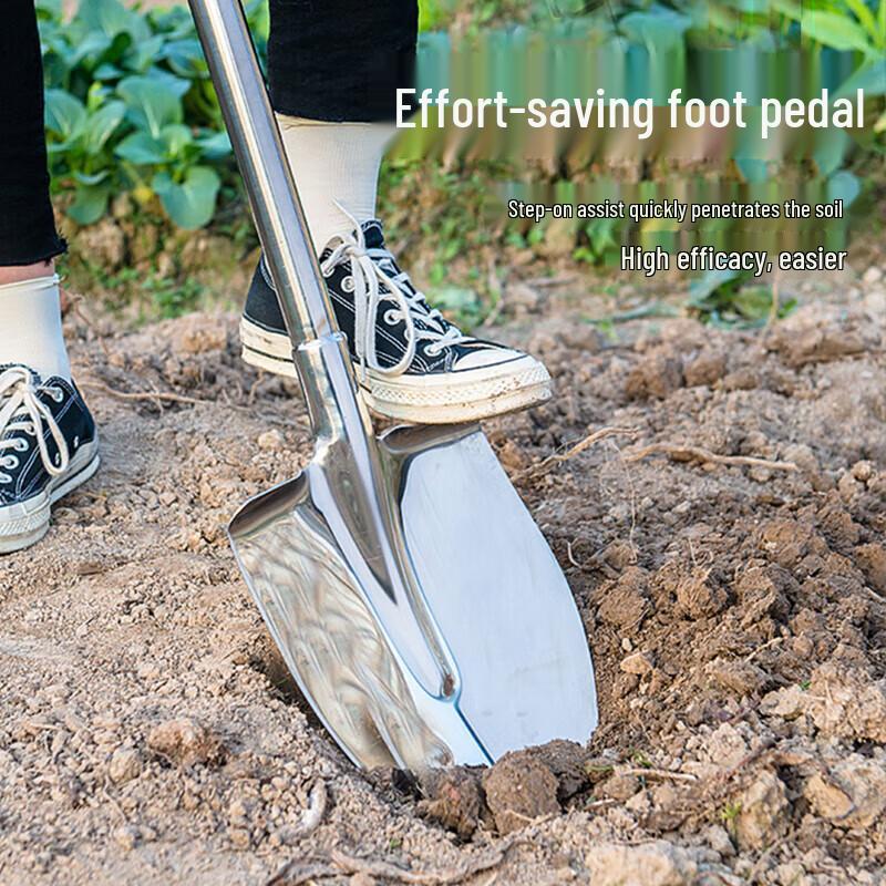 Heavy-Duty Stainless Steel Garden Shovel