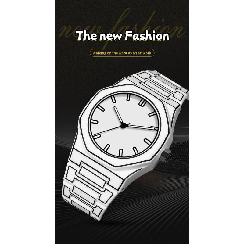 New Men's High-end Waterproof Popular Plastic Men's Waterproof Quartz Watch