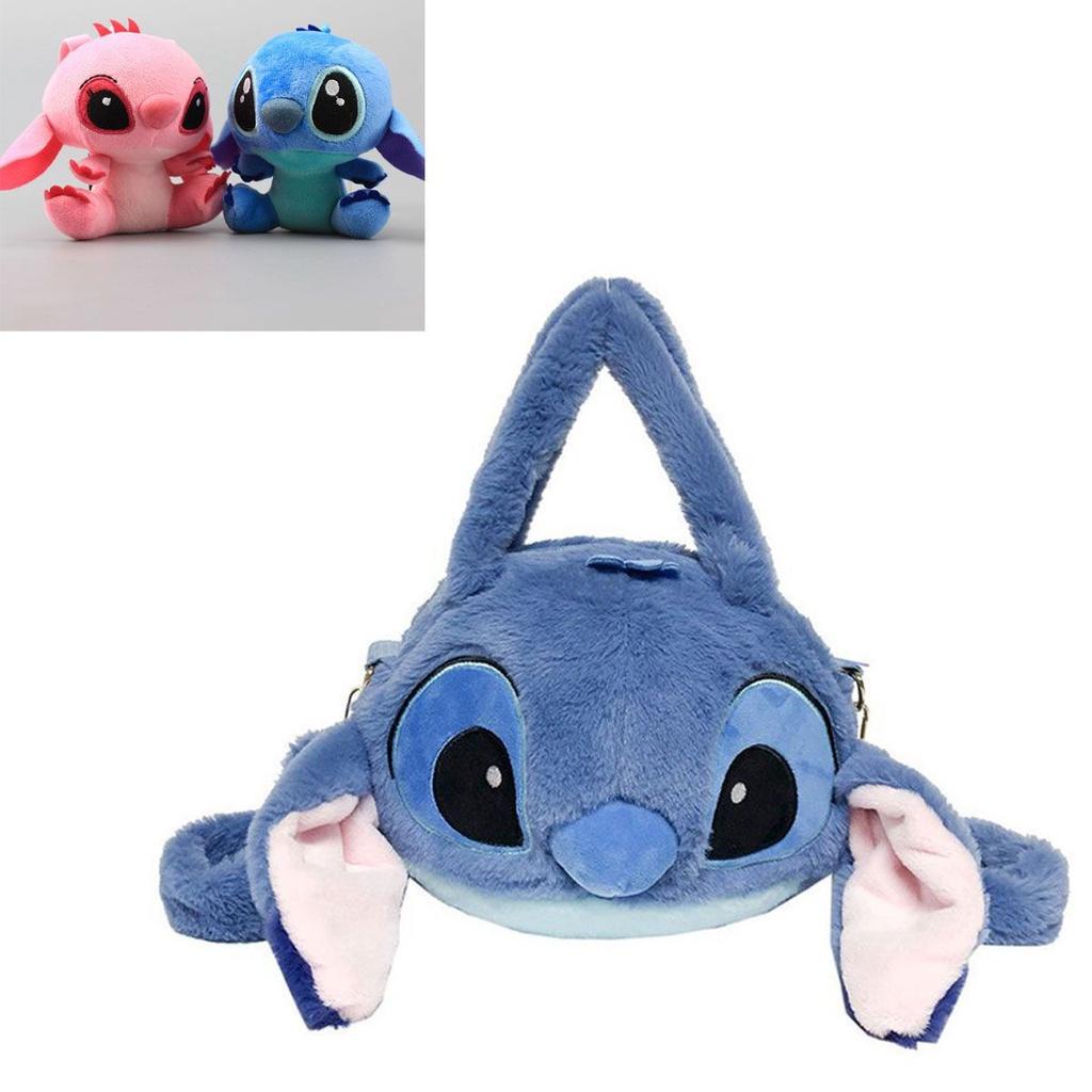 Lilo Stitch Plush Handbag For Girls Cute And Soft Travel Shoulder Bag