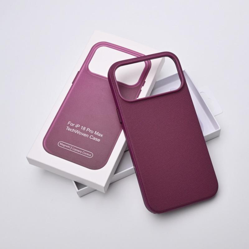 High Quality 1:1 Tech Woven Texture Magnetic Case for IPhone 18 Pro Max 18 17 Pro Shockproof Anti Scratch with AI Touch Button Protect Cover