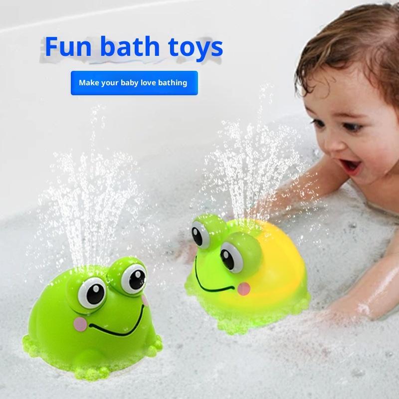 Cute Frog Water Spray Bath Toy With Automatic Induction And Soft Spray Child Baby Toddler Bath Toy