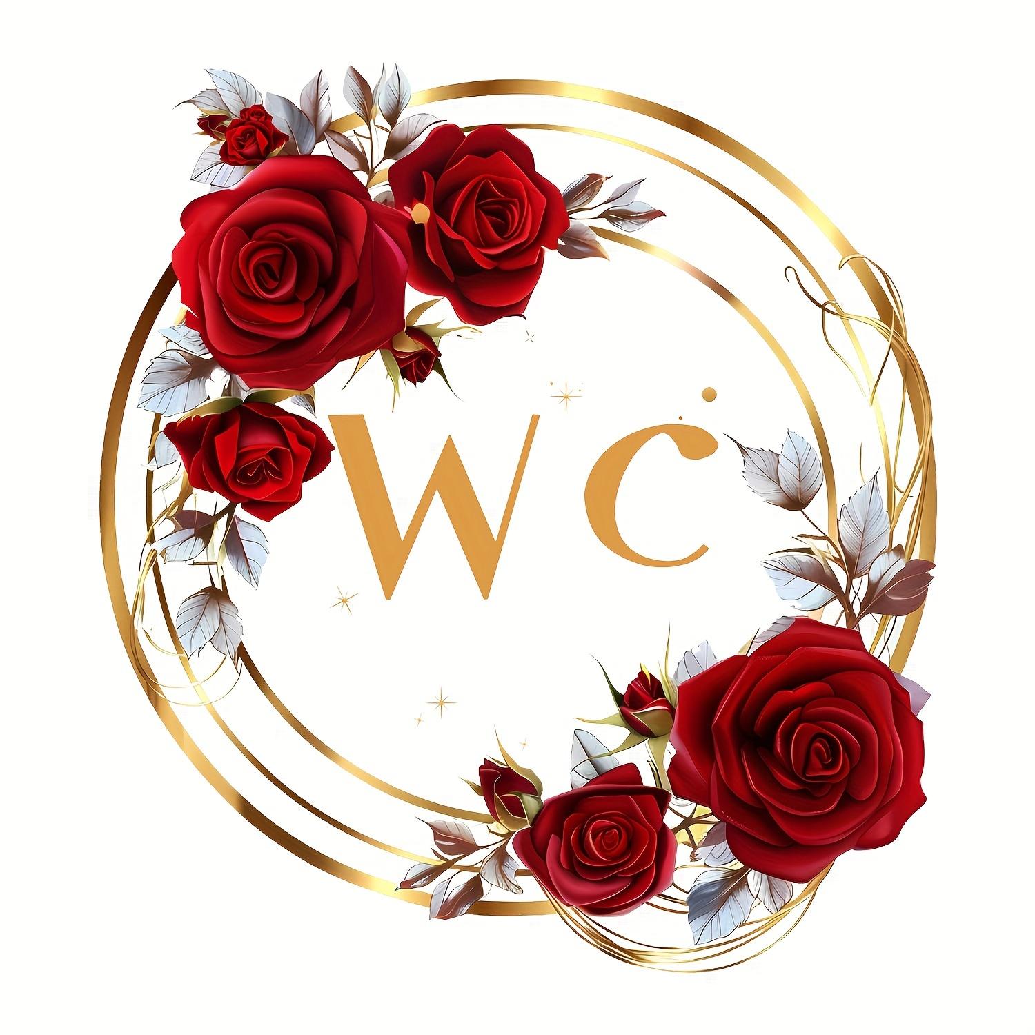 1 шт. Красная Роза Наклейка на стену, Цветочный Декор Стены с Венок из Роз, Виниловое Искусство для Декора Ванной Комнаты и Прихожей