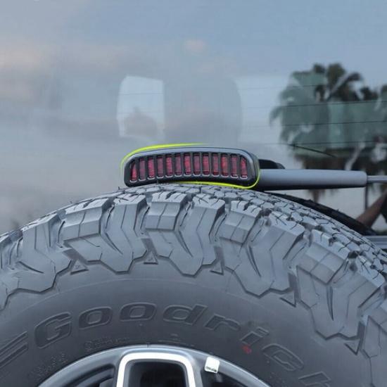 Fit For -2024 Ford Bronco ABS Black Third Brake Tail Light Lamp Cover Trim