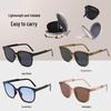 2025 Women's High-End Folding Sunglasses, Face-Slimming, Internet Celebrity Style, Summer UV Protection