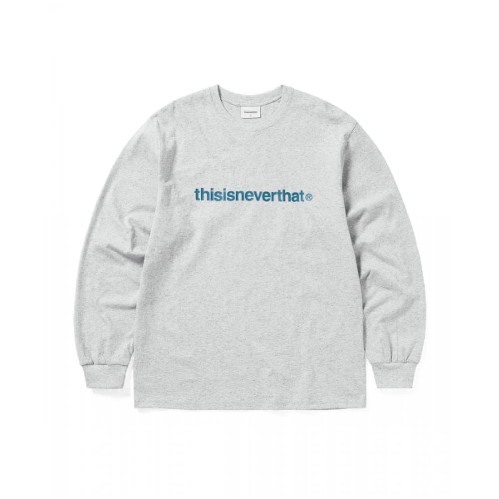 ThiSiSneverThaT T Logo L S Tee heaTher Grey