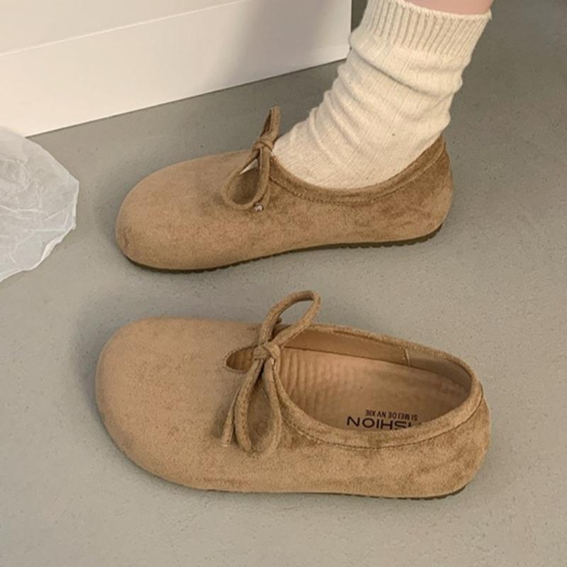 Fashion Bow Shallow Flats Women Shoes Classical Comfortable Casual Sneaker 2025 Autumn New Trends Shoes Walking Dress Chaussures Femme
