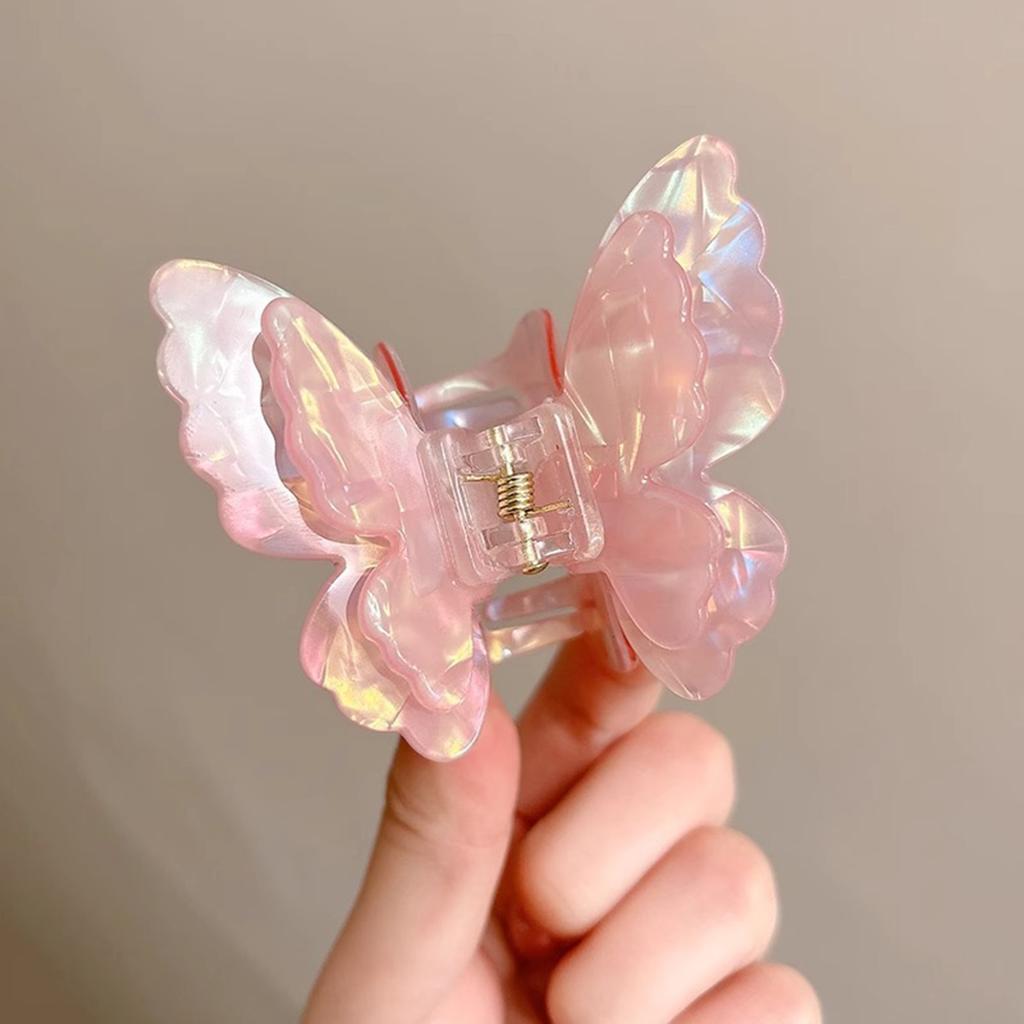 Butterfly Hair Claw for Women Acrylic Handmade Back-of-Head Shark Clip Hair Accessories
