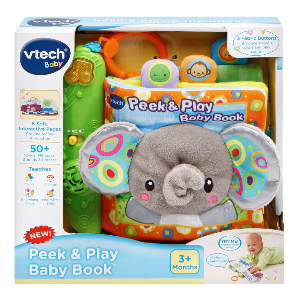 VTech Baby Peek and Play Baby a Cloth Picture Book with Sounds for Book, Babies.