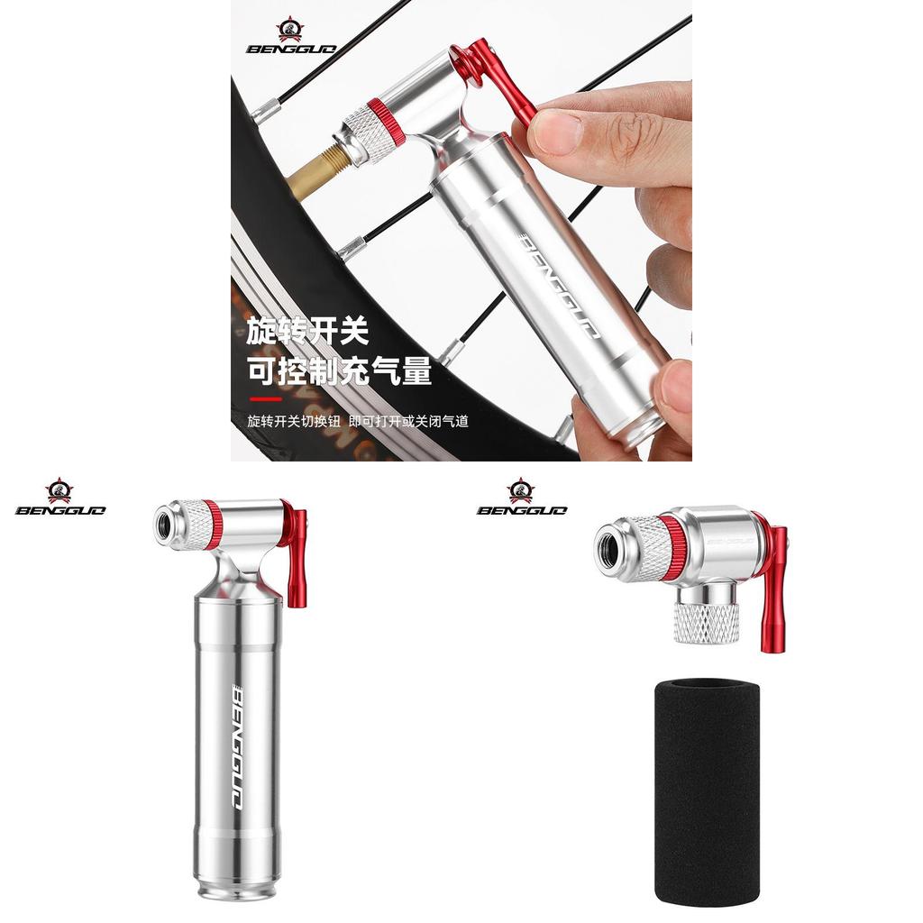 Bicycle Co2 Inflator Kit With Aluminum Alloy Highpressure Valves For Road And Mountain Cycling