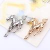 Men's Galloping Horse Brooch: European & American Trend, High-Quality English Style Alloy for Fashion Suits