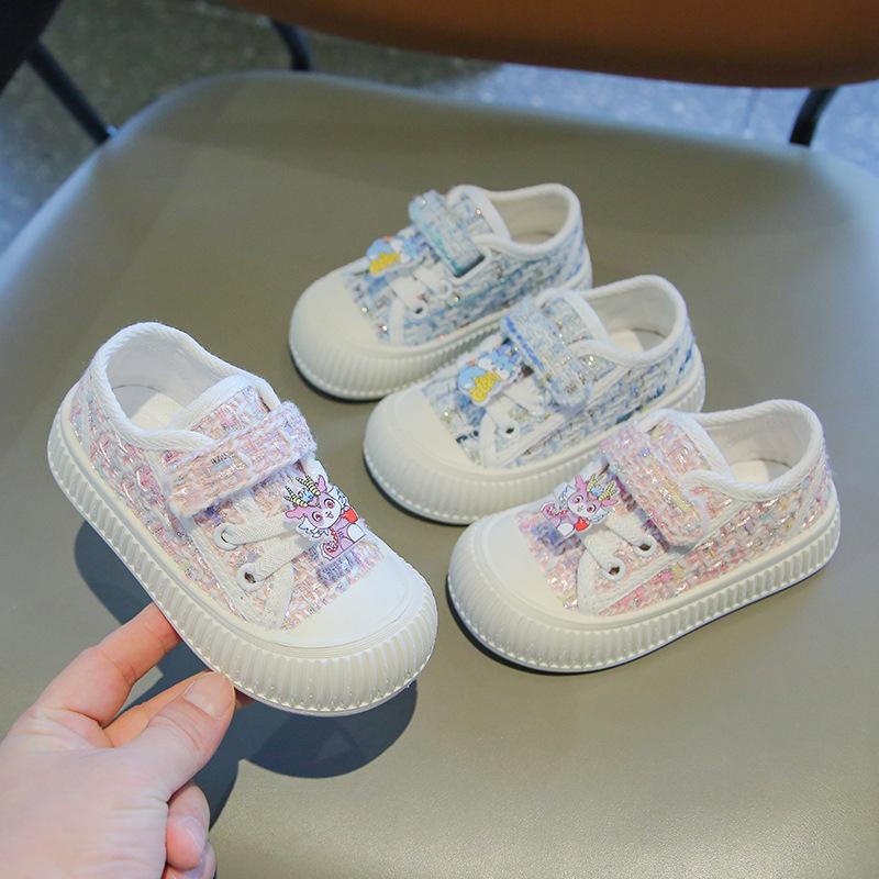 Childrens Canvas Shoes Boy Board Shoes 2024 Spring Autumn New Soft Sole Children Shoe Breathable Girls Shoe Children Casual Shoe