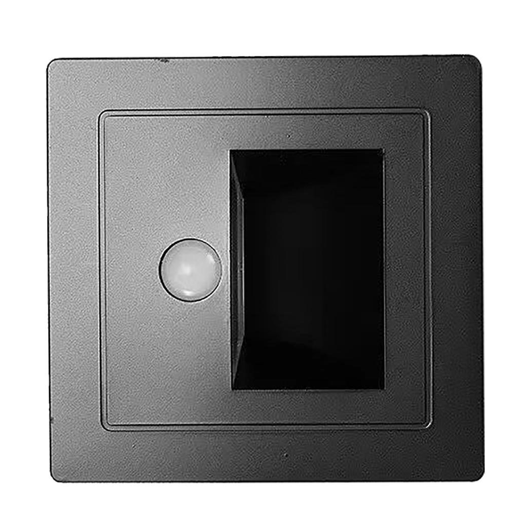 Motion Sensor Stair Light ABS Recessed LED Solar Stair Lights for Decks Steps Fence Patio Yard Pathway Black Sensor