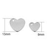 20pcs Never Fade Stainless Steel Heart Charms Beads 9 13 Mm Bracelet Earrings Charms Necklace Pendants for Diy Jewelry Making