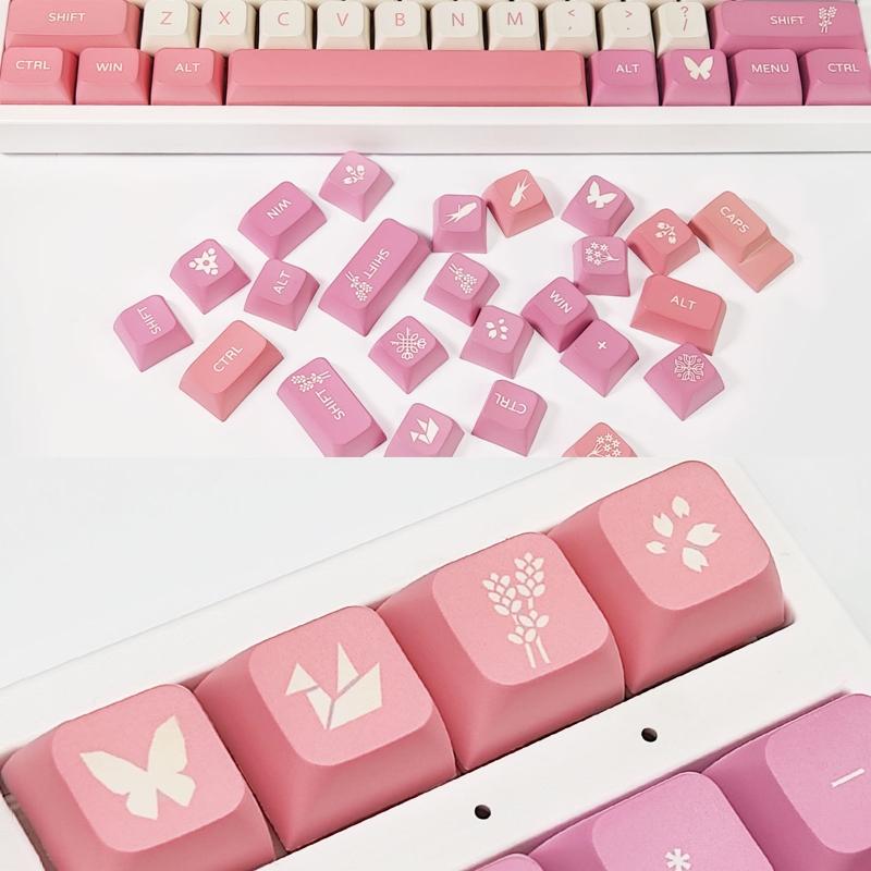 133-Key Keycap PBT DA Profile Keycaps For 61/87/96/98/104/108 Mechanical Keyboard Cloud Personality for Key Caps