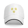 Blason France moderne French royal golden yellow fleur de lys lis blue King of France coat of arms vintage white b Baseball Cap
