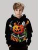 Halloween Boys Hoodie Pumpkin Harajuku Cartoon Print Holiday Sweatshirt Casual Fashion Girl Clothes Loose Children's Clothing