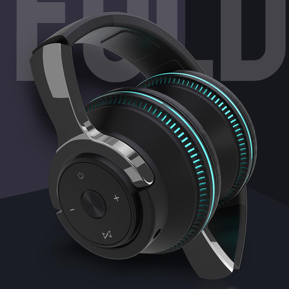 Headworn Bluetooth Headset Earbuds Brilliant Luminous Heavy Folding Retractable Card Headset Wireless Bluetooth 5.0 Headphones