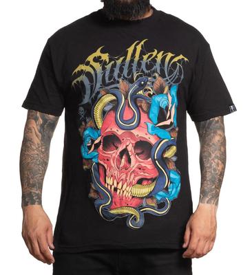Sullen Red Skull Standard 100% Cotton T-shirt Mens Tees Top - Tattoo Inspired Apparel