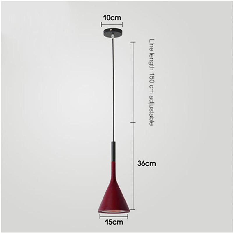 Nordic Wrought Iron Pendant Light - Modern Creative Single-Head Lamp for Restaurant, Bar, Bedroom, and Bedside.