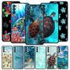 Cartoon Sea Turtle Ocean Blue Case For Oppo Reno8 Reno7 Reno6 Pro A54 5G Find X6 X5 A53 A52 A9 A15 A95 A17 A16 A57 A31 Cover