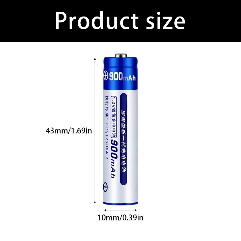 Pack of 4 LR03 High Capacity Rechargeable Batteries with Storage Case Replacement for Electronics Devices Accessories