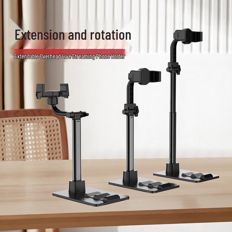 Multifunctional Metal Phone & Tablet Stand: Non-slip, Rotating, Thickened Design for Desktop Streaming and Shooting