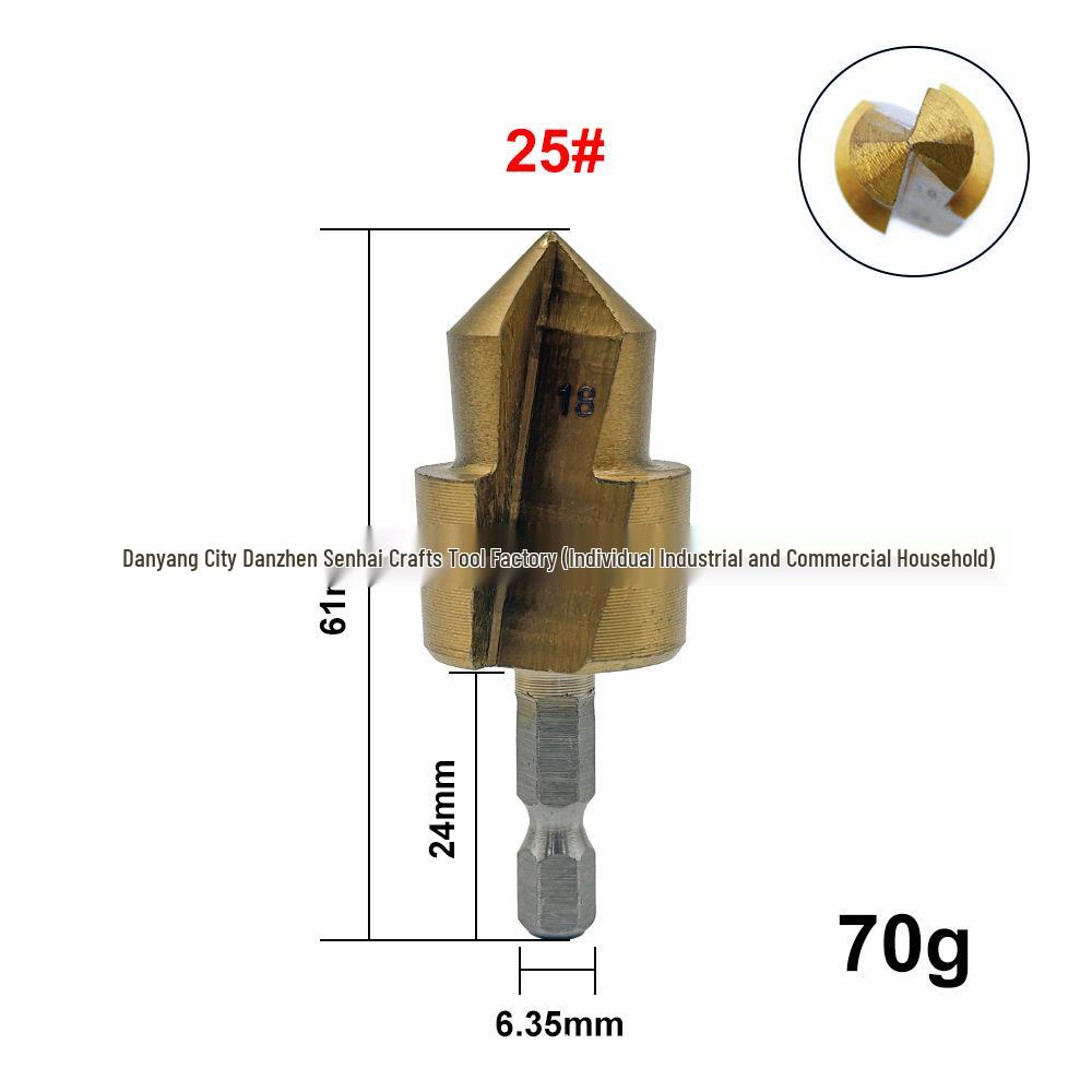 Stopniowy wiertło do rur PPR z chwytem sześciokątnym, dwuzębne, do rur wodnych hydraulicznych, zakres 20/25/32mm – Wielowarstwowe pogłębianie i rozwiercanie.