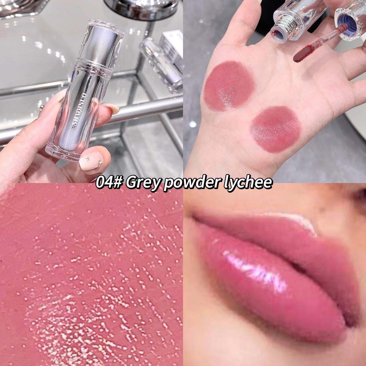 

SHAQINUO Mirror Lip Glaze Juicy Clear & Natural Makeup Lip Tint Lip Gloss Long-Sticking Moisturizing Glaze