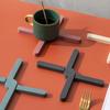 4Pcs Foldable Heat Resistant Pad Silicone Slip Insulation Pad Cup Mat Hot Drink Holder Mug Stand Table Decorations Kitchen Accessory