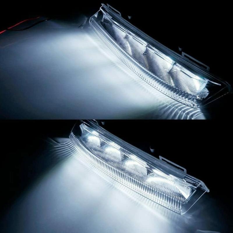 Car Daytime Running Light Waterproof Strip Auto Headlights White Turn Signal Fog Lights for Mercedes C250 C350 2012-2014