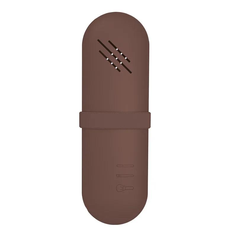 

Силиконовый чехол для хранения кистей для макияжа, дорожный держатель для косметических кистей, чехол-органайзер для спонжа для макияжа, сумка-органайзер для косметических средств для женщин кофейный