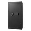 Wall Safe, 3-Tier Hidden Wall Mounted Safe with Password & Key, Q235 Cold-Rolled Steel In-Wall Box with LED Lighting, 2 Adjustable Shelves & 5 Key