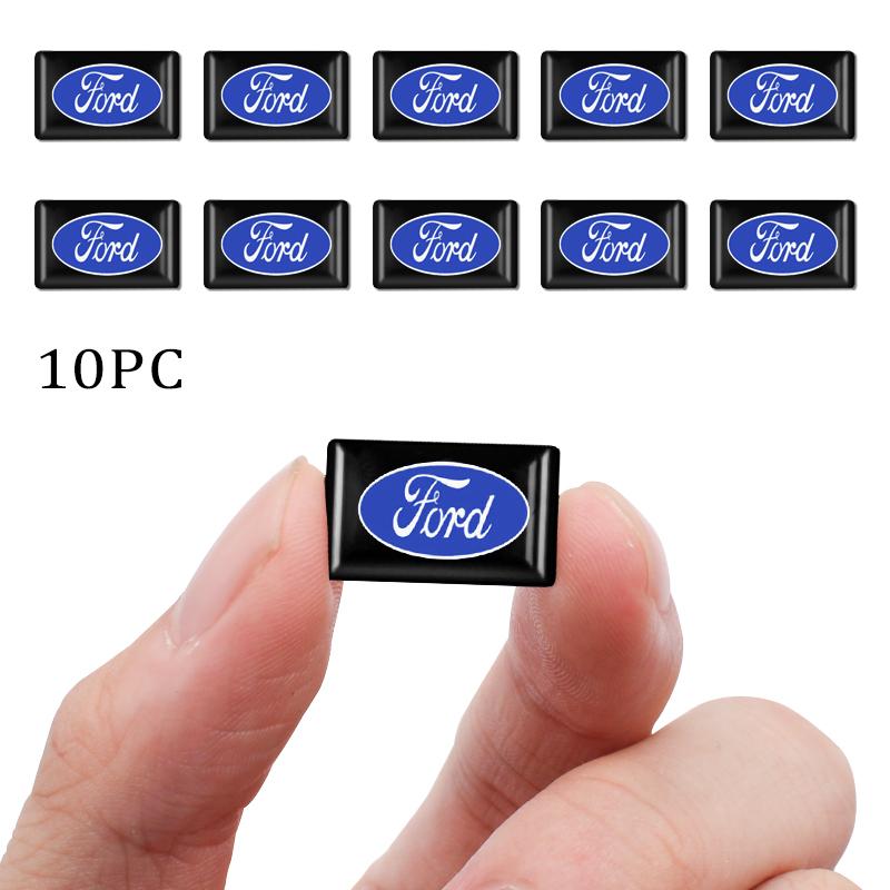 KLYE5 3D Logo Epoxy Resin Short Car Stickers Body Decor Decal Car Accessory For Ford Focus ST Mk2 Fiesta 2 Mustang Party Kuga Mk7 Edge