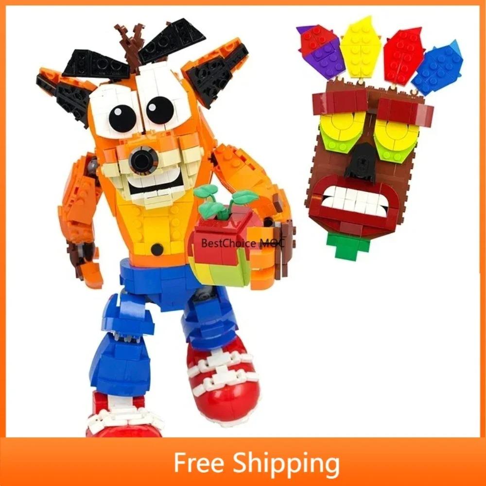 Spiky Haired Crashed Building Blocks - Creative Animal Figure Model Bricks Kit Construction Toys Gift for Fans