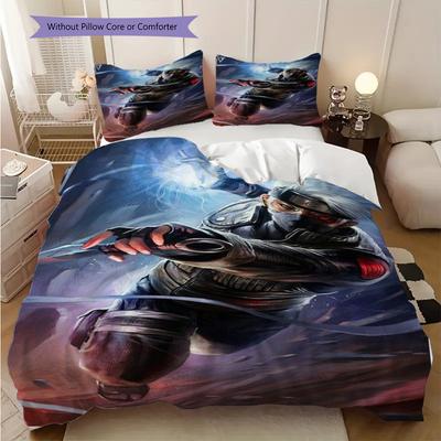 Shadow Warrior'S Swift Strike Threepiece Set 1 Duvet Cover 2 Pillowcase Without Core Bedding Set Soft And Comfortable