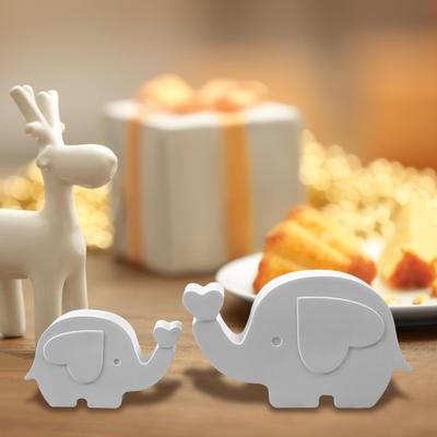 Love Elephant Ornaments Cement Plaster Mold DIY Silicone Mold