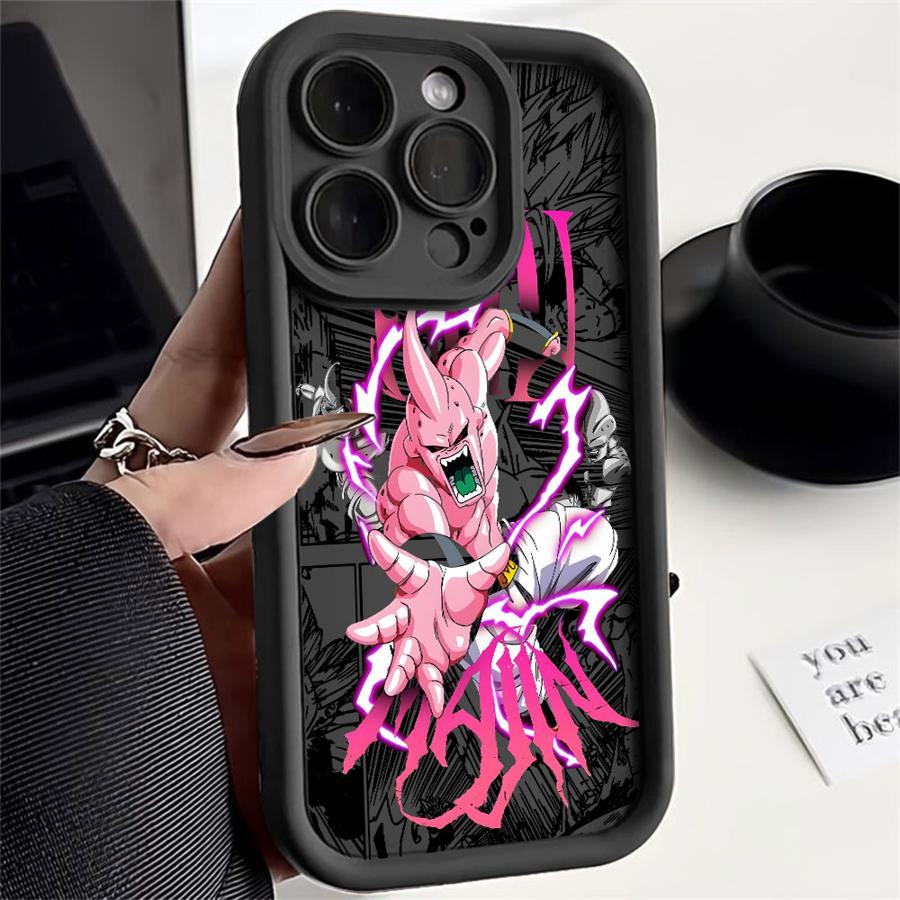 

Soft Shell Phone Case for iPhone 13 12 11 Pro Max 17 Air 16e XS Max 15 16 14 Plus XR Dragon Bll Majin Buu iPhone 16e