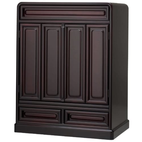 Takita Shoten Buddhist Altar Shop: Karaki Mini Buddhist Altar (Made in Japan), Cherry Blossom Color, Size 20, 61cm High x 44cm Wide, Compact and Very