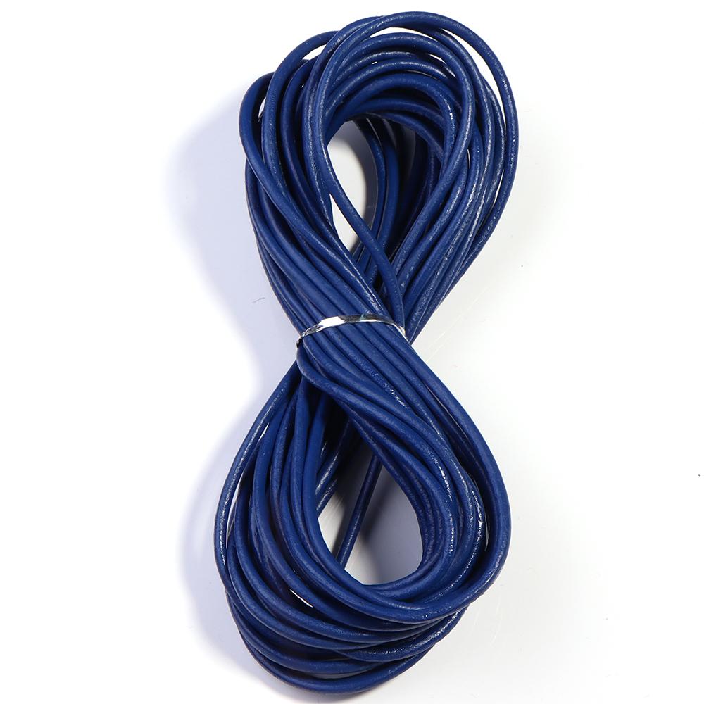 10yards/lot Genuine Leather Cord Dia 1/1.5/2/3mm Colored Round Leather Rope For DIY Bracelet Necklace Jewelry Making Accessories
