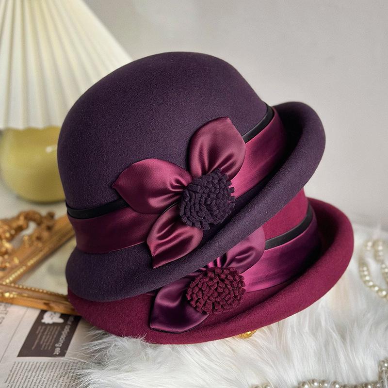 

Elegant Handmade Australian Wool Fisherman Hat with Upturned Brim - Pure, Thickened Wool for Autumn and Winter Medium (56-58cm)