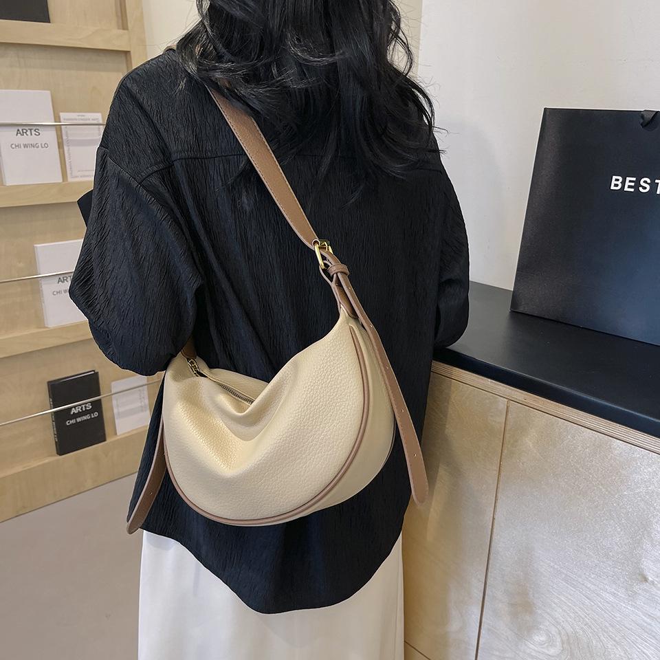 2025 Autumn/Winter Women's Versatile Soft Leather Dumpling Bag, Single Shoulder, Crossbody, Underarm Style