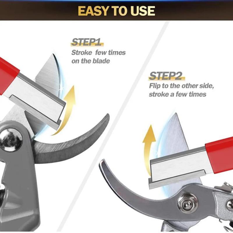 Garden Tool Sharpener Kitchen Knife Sharpener Portable Knife Sharpener for Garden for Pruning Shears Scissors Hunting Knives