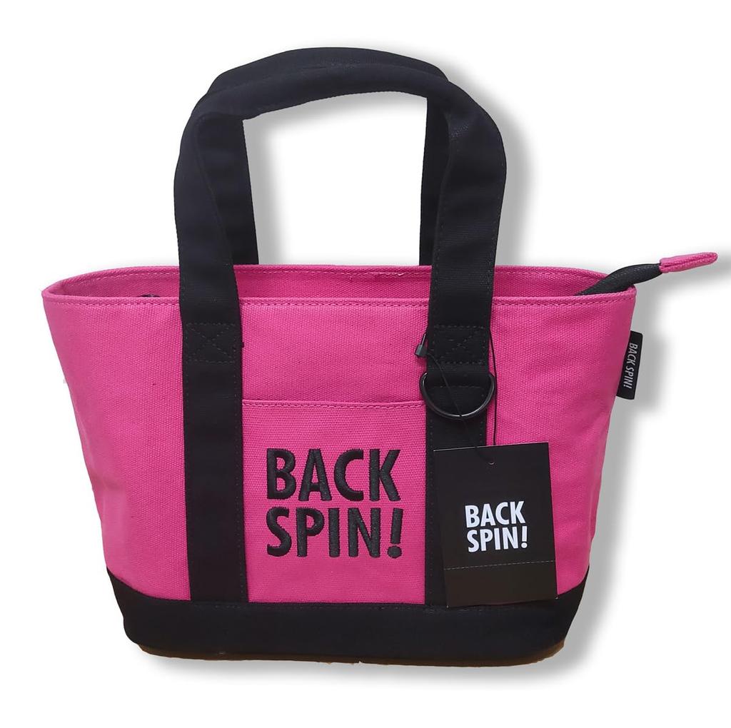 Backspin Cart Bag Round Cart Bag with Zipper Distribution Mini Tote Simple Pink Cute Flashy Distribution [BACKSPIN]