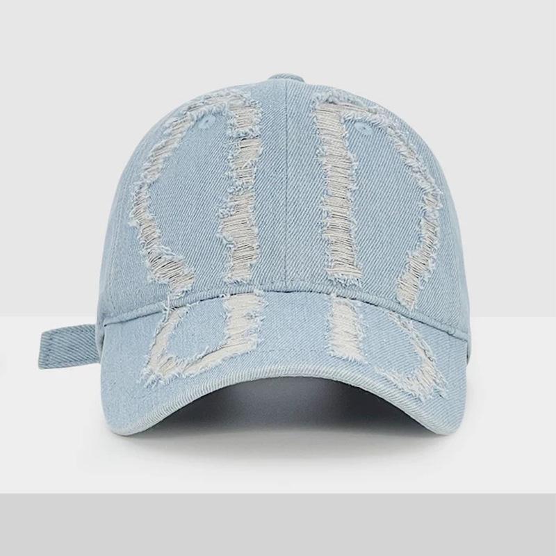 New Hole Denim Baseball Cap Spring And Autumn Old Grinding Casual Sunshade Sports Hat For Mem And Women Gorras