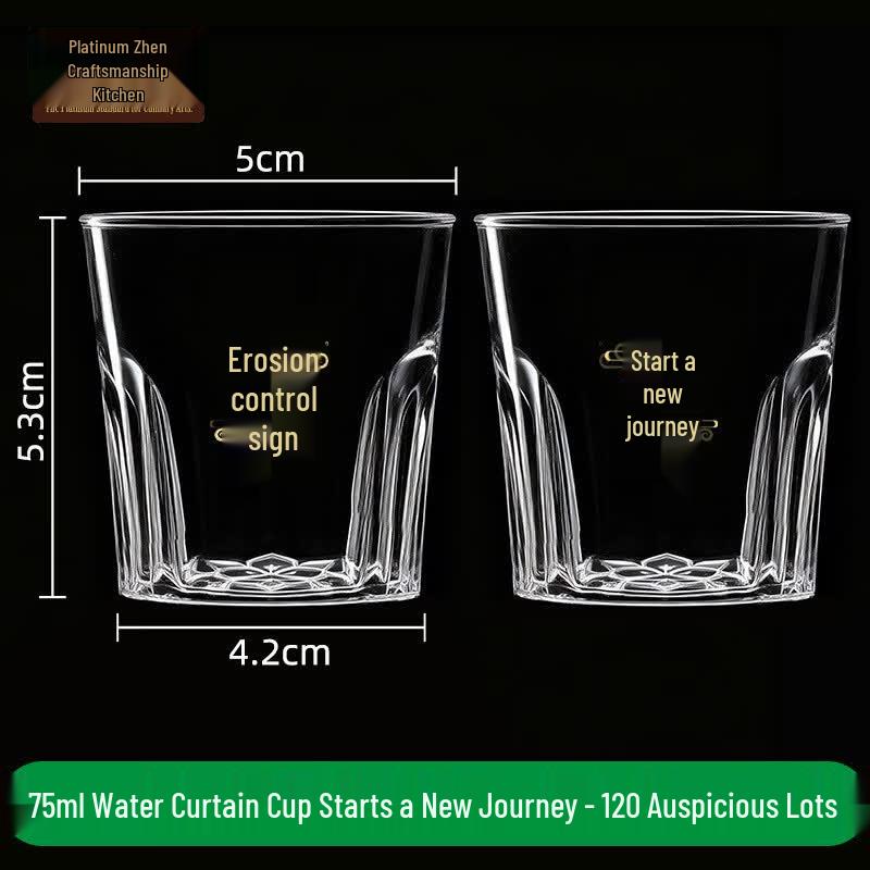 Bozhen Craftsman Chef Disposable Transparent Diamond Shadow Cups
