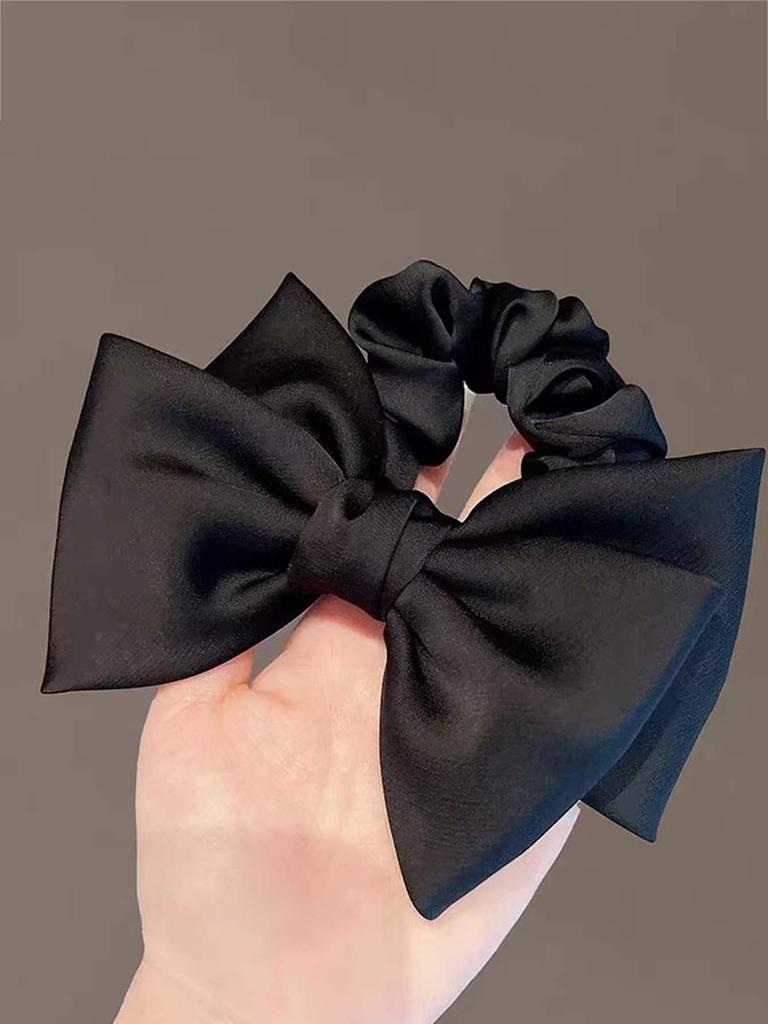 1/2pcs Solid Straight Angle Bowknot Elastic Hair Bands For Women Girls Party Hair Accessories(No Cards)