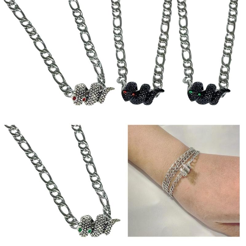 Stylish Snake Pendant Necklace Fashion Statement Necklace Celebration Jewelry Snake Necklace Perfect for Parties Daily