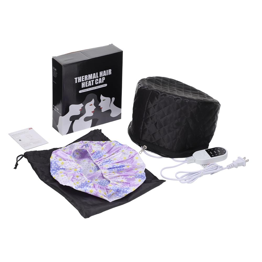 Portable Electric Thermal Hat 10-Level Heat Electric Hair Cap 3Timer Settings Electric Hair Steaming Cap for Salon Hair Care SPA